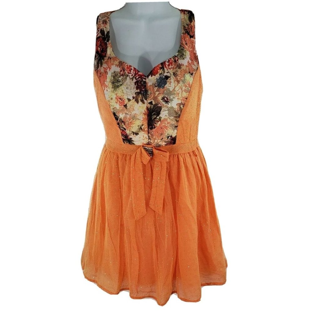 Naranka Sun Dress Floral Lace Glitter Boho Funky‎ S